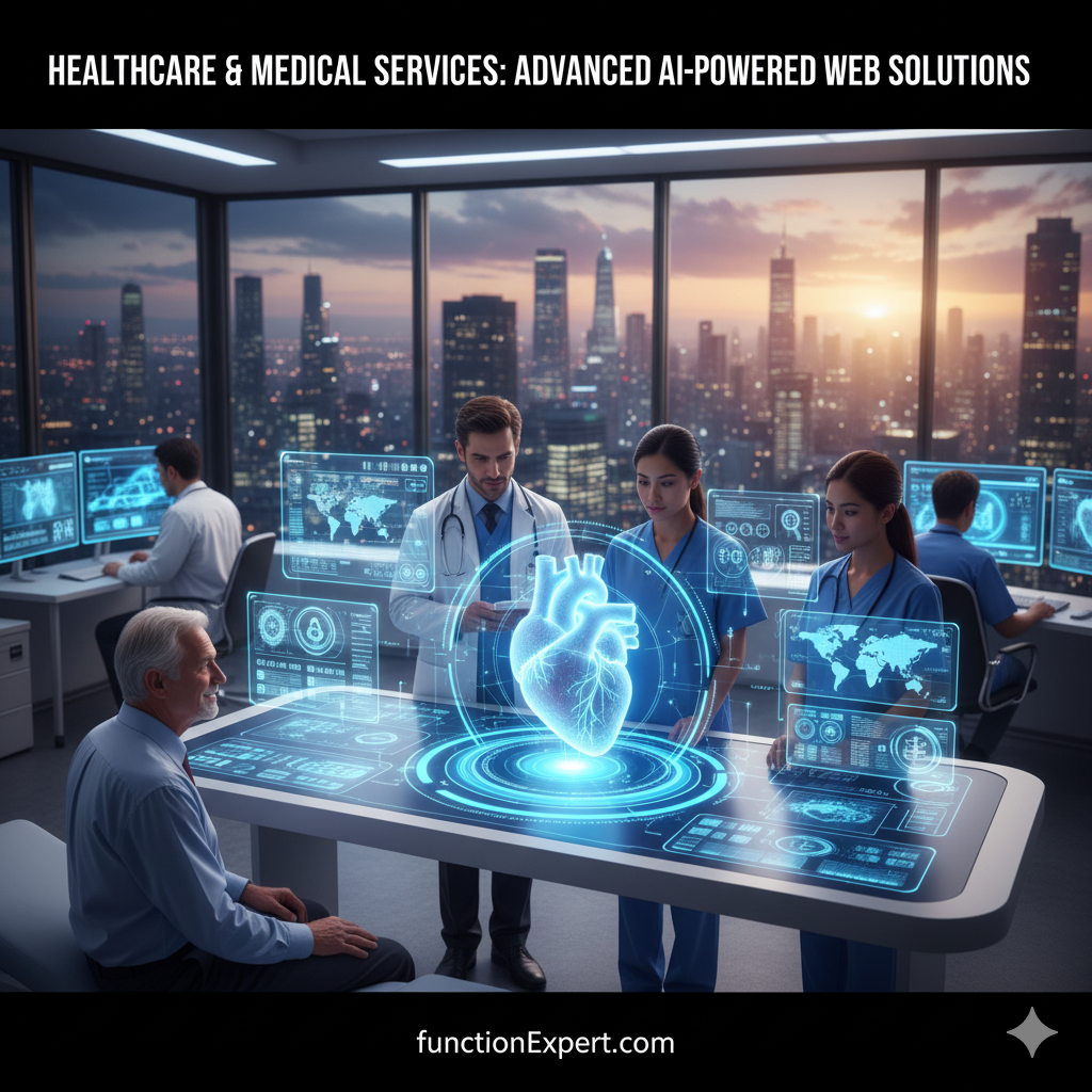 Healthcare portal interface - left half